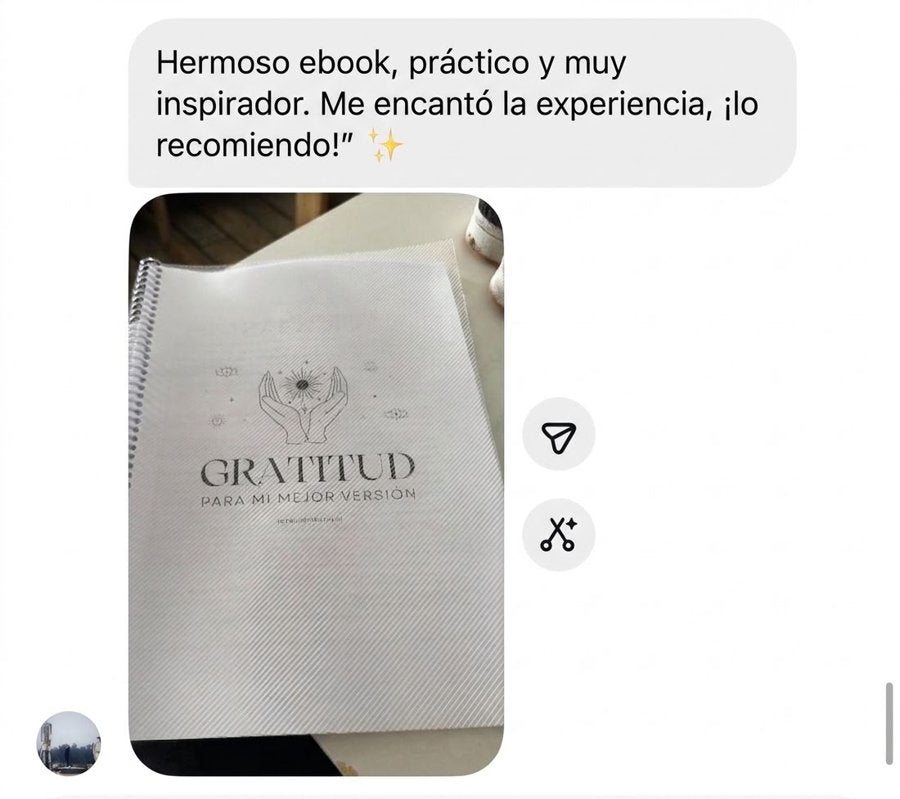 Opinión de una clienta: Hermoso ebook, práctico y muy inspirador, lo recomiendo